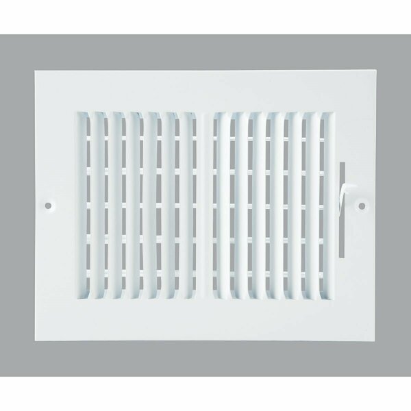 Home Impressions White Steel 7.76 In. Wall Register 2SW0806WH-B
